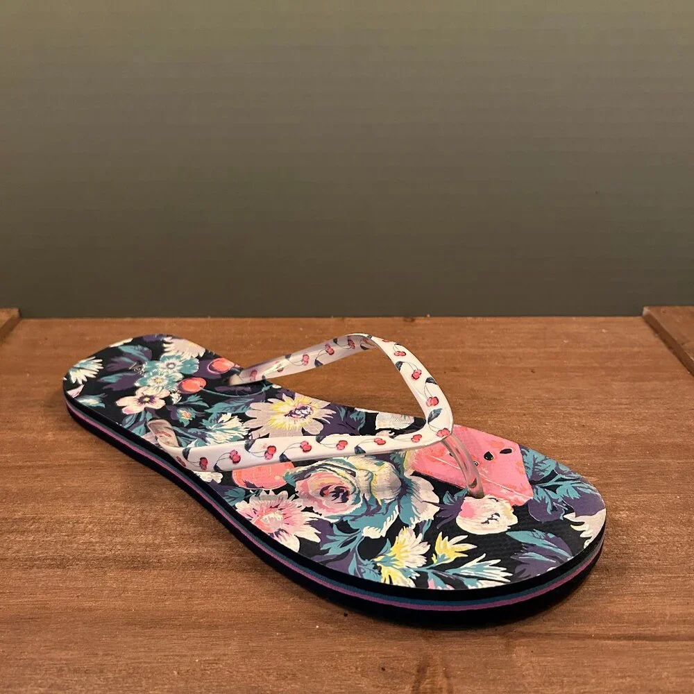Vera Bradley Womens Floral & Cherries Slip On Flip Flop Size 9-10